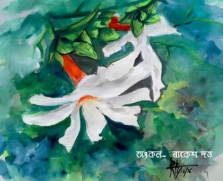 শেৱালি xewali art by rakesh